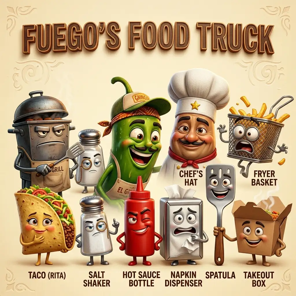 10 custom food truck characters